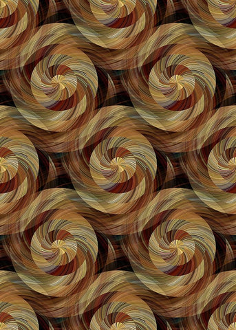 Cinnamon Rolls Seamless Pattern Black Ornate Wood Framed Art Print with Double Matting by Manlove, David