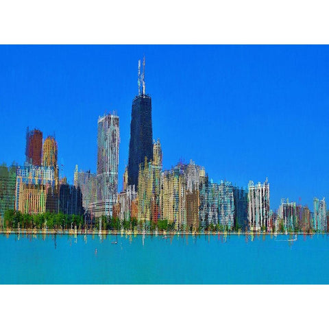 Hancock 6 Black Modern Wood Framed Art Print by Manlove, David