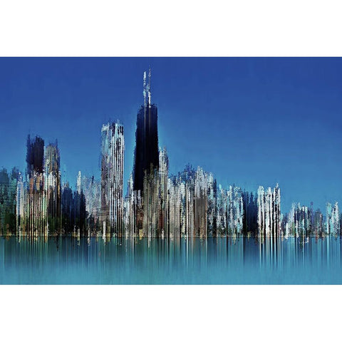 Hancock Black Modern Wood Framed Art Print by Manlove, David