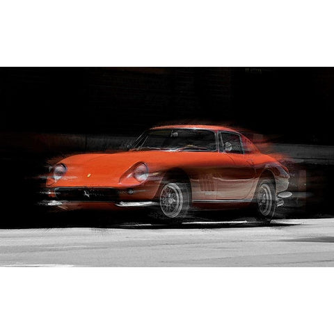 Ferrari 275 GTB Gold Ornate Wood Framed Art Print with Double Matting by Manlove, David