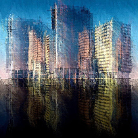 The Future Is Now Black Modern Wood Framed Art Print by Manlove, David