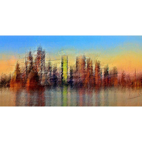 Sydney White Modern Wood Framed Art Print by Manlove, David