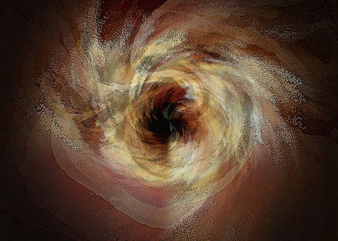 Black Hole Sun Black Ornate Wood Framed Art Print with Double Matting by Manlove, David