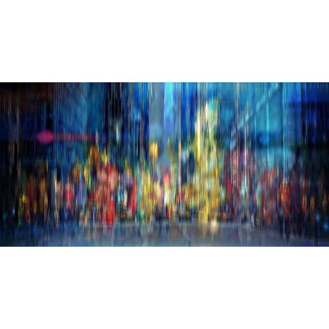 A Blur of Memories Black Modern Wood Framed Art Print by Manlove, David