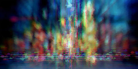 Neon Jungle Black Ornate Wood Framed Art Print with Double Matting by Manlove, David