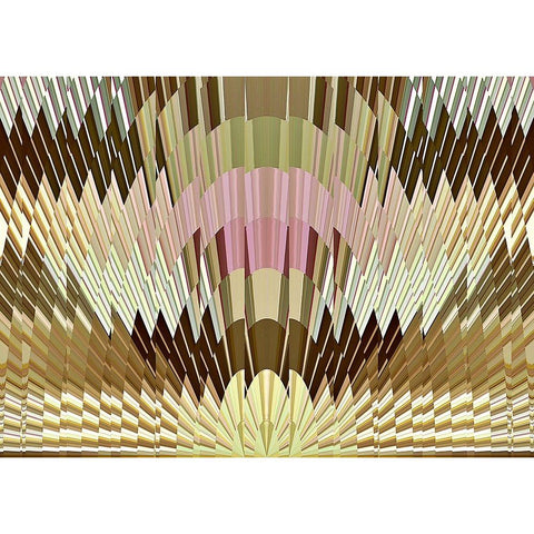 Deco Sunrise Black Modern Wood Framed Art Print by Manlove, David