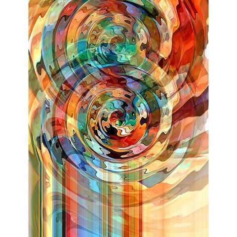 Rose Pop Gold Ornate Wood Framed Art Print with Double Matting by Manlove, David