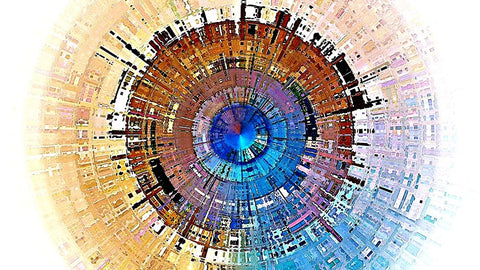 Final Fusion 2 White Modern Wood Framed Art Print with Double Matting by Manlove, David