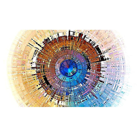 Final Fusion 2 Black Modern Wood Framed Art Print with Double Matting by Manlove, David