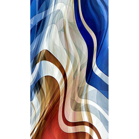 Liquid Wind Black Modern Wood Framed Art Print by Manlove, David