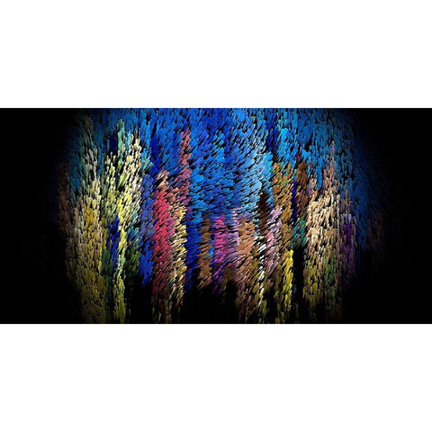 Out of the Darkness Black Modern Wood Framed Art Print with Double Matting by Manlove, David