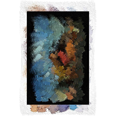 Illusion 1 Black Modern Wood Framed Art Print with Double Matting by Manlove, David