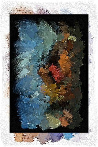 Illusion 1 White Modern Wood Framed Art Print with Double Matting by Manlove, David