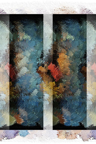 Illusion 2 White Modern Wood Framed Art Print with Double Matting by Manlove, David