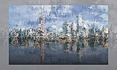 Shanghai Wind White Modern Wood Framed Art Print with Double Matting by Manlove, David