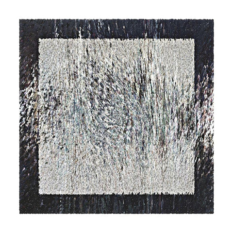 Baked Enamel Splash Black Modern Wood Framed Art Print with Double Matting by Manlove, David