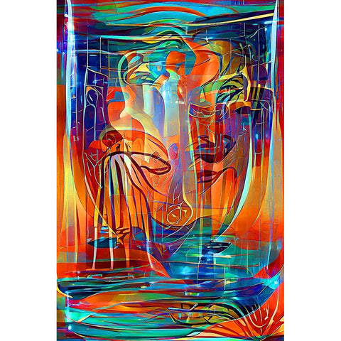 Holy Grail 3 White Modern Wood Framed Art Print by Manlove, David