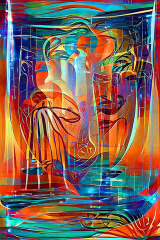 Holy Grail 3 White Modern Wood Framed Art Print with Double Matting by Manlove, David