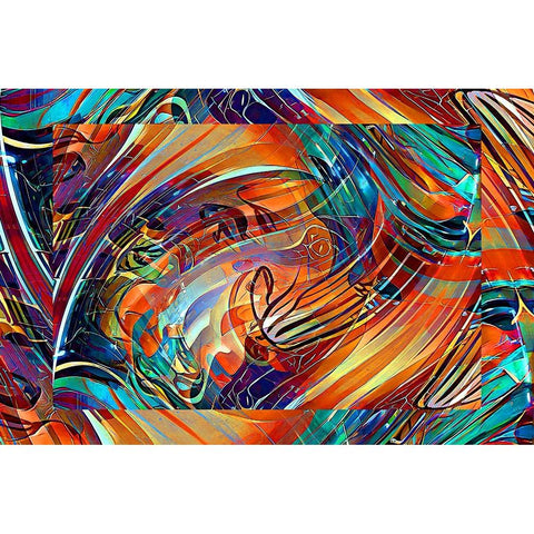 Musical Glass and Musical Glass 3 White Modern Wood Framed Art Print by Manlove, David