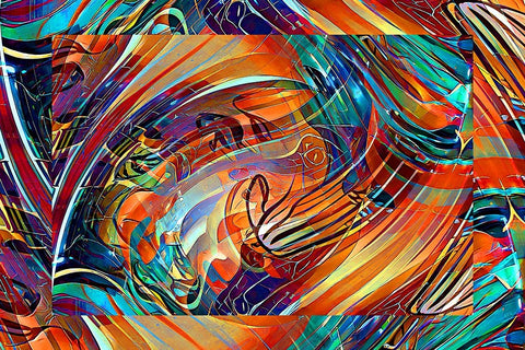 Musical Glass and Musical Glass 3 White Modern Wood Framed Art Print with Double Matting by Manlove, David