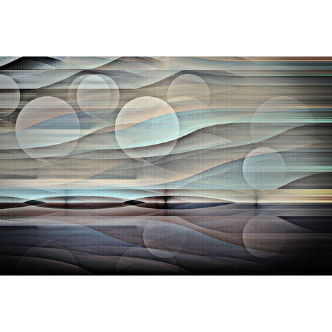 Alien Horizon R White Modern Wood Framed Art Print by Manlove, David