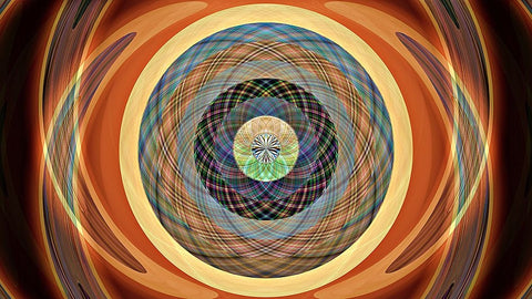 Round Table Sun Whirl X Black Ornate Wood Framed Art Print with Double Matting by Manlove, David