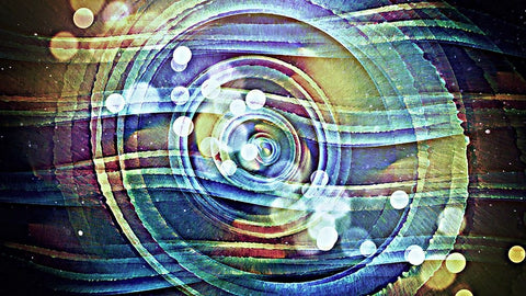 Aurora Oil Nebula 3 Black Ornate Wood Framed Art Print with Double Matting by Manlove, David