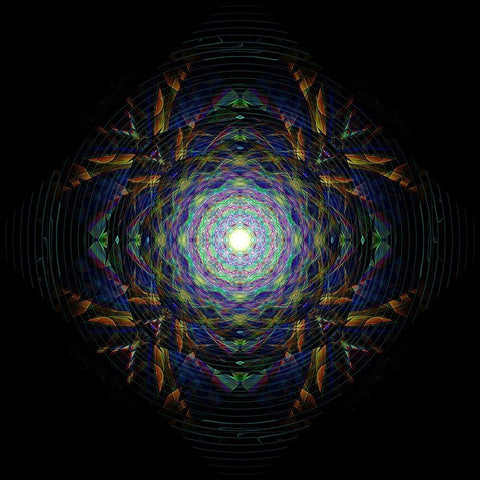 Dream Catcher 4 Black Modern Wood Framed Art Print by Manlove, David