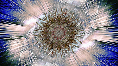 Ice Star cbs Black Ornate Wood Framed Art Print with Double Matting by Manlove, David