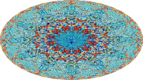 My Cosmic Background Radiation White Modern Wood Framed Art Print with Double Matting by Manlove, David