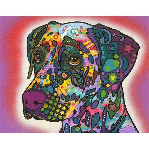 Dalmatian Black Modern Wood Framed Art Print with Double Matting by Dean Russo Collection