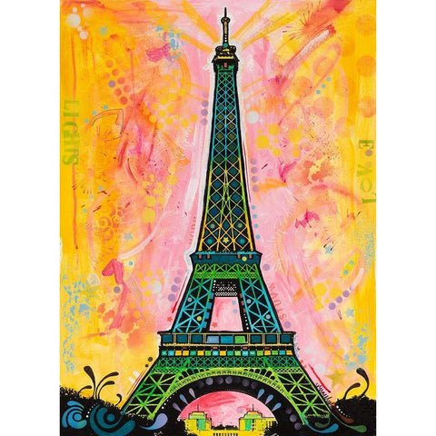 Eiffel ALI Black Modern Wood Framed Art Print with Double Matting by Dean Russo Collection