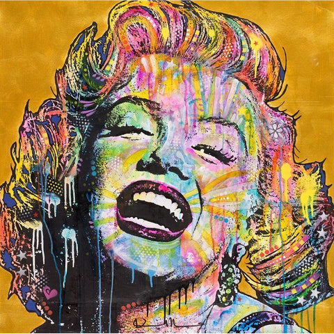 Marilyn Gold Ornate Wood Framed Art Print with Double Matting by Dean Russo Collection