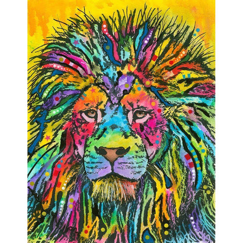 Lion Good Black Modern Wood Framed Art Print by Dean Russo Collection