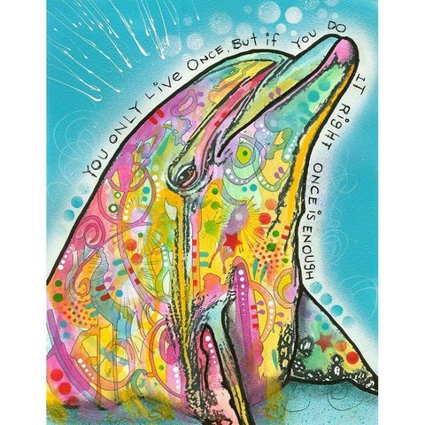 Dolphin Black Modern Wood Framed Art Print by Dean Russo Collection