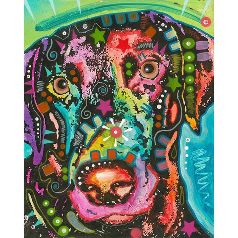 Psychedelic Lab  Black Modern Wood Framed Art Print with Double Matting by Dean Russo Collection
