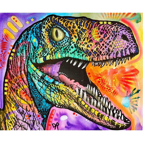 Raptor Black Modern Wood Framed Art Print with Double Matting by Dean Russo Collection