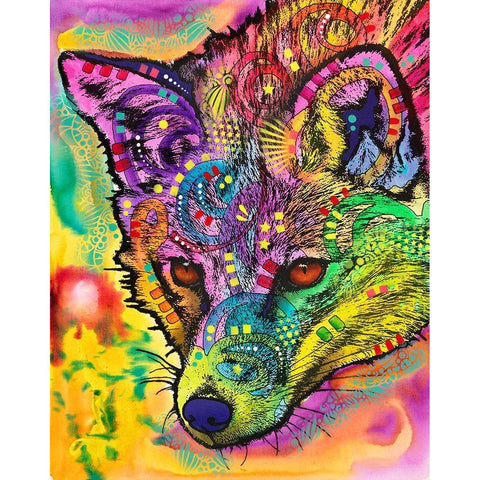 Sly as a Fox Black Modern Wood Framed Art Print with Double Matting by Dean Russo Collection