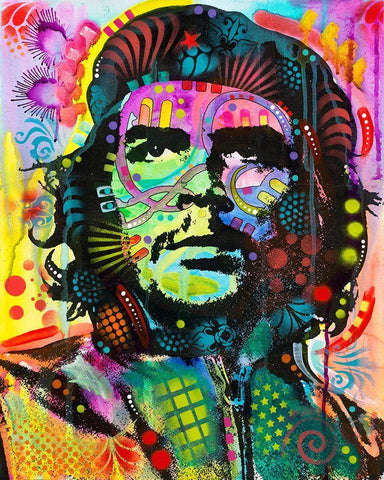 Che Guevara White Modern Wood Framed Art Print with Double Matting by Dean Russo Collection