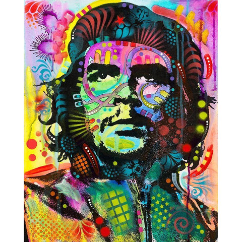 Che Guevara Gold Ornate Wood Framed Art Print with Double Matting by Dean Russo Collection