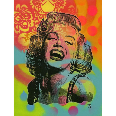 Guffaw Marilyn Black Modern Wood Framed Art Print with Double Matting by Dean Russo Collection