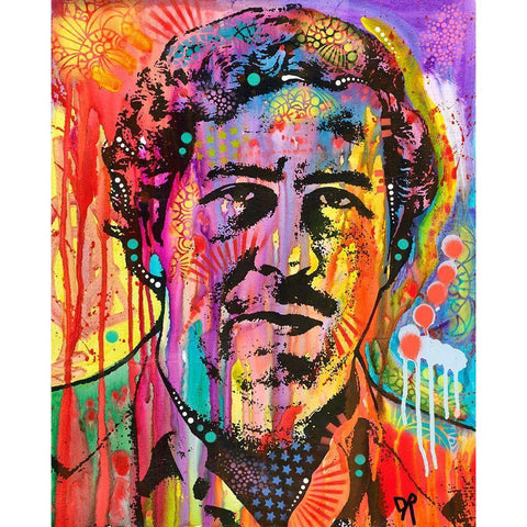 Pablo Escobar White Modern Wood Framed Art Print by Dean Russo Collection