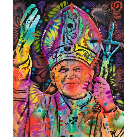 Pope White Modern Wood Framed Art Print by Dean Russo Collection