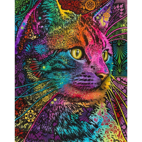 Felis Black Modern Wood Framed Art Print with Double Matting by Dean Russo Collection