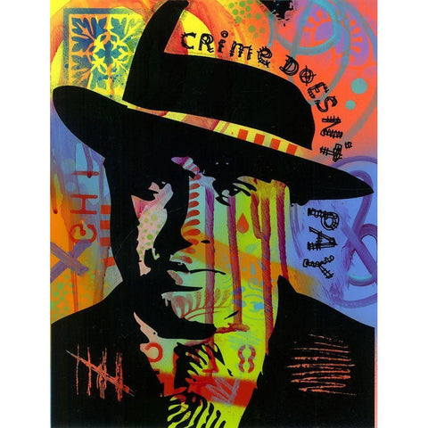 Crime Doesnt Pay Black Modern Wood Framed Art Print with Double Matting by Dean Russo Collection