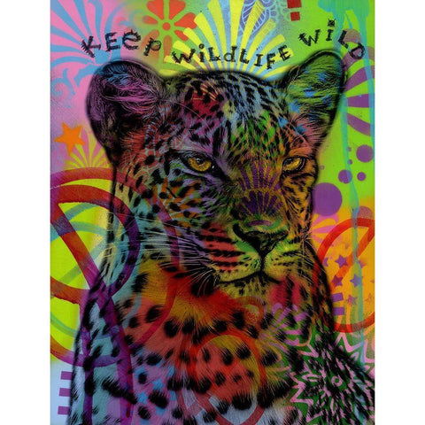 Keep Wildlife Wild Black Modern Wood Framed Art Print with Double Matting by Dean Russo Collection