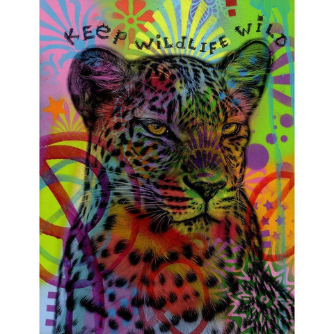 Keep Wildlife Wild White Modern Wood Framed Art Print by Dean Russo Collection