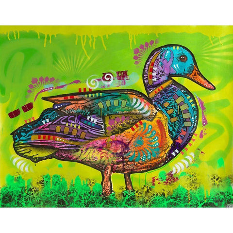 Electric Duck Black Modern Wood Framed Art Print by Dean Russo Collection