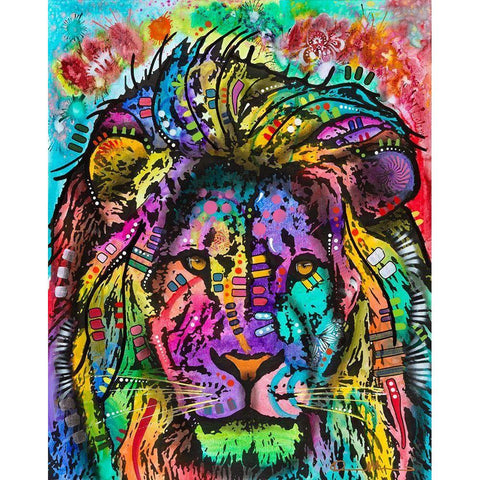 King of the Jungle Black Modern Wood Framed Art Print with Double Matting by Dean Russo Collection