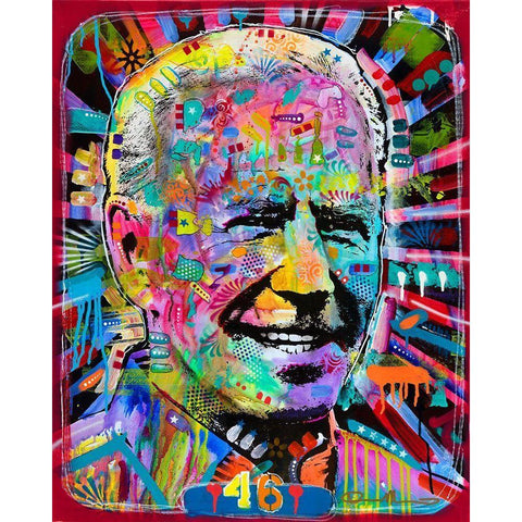 Joe Biden White Modern Wood Framed Art Print by Dean Russo Collection